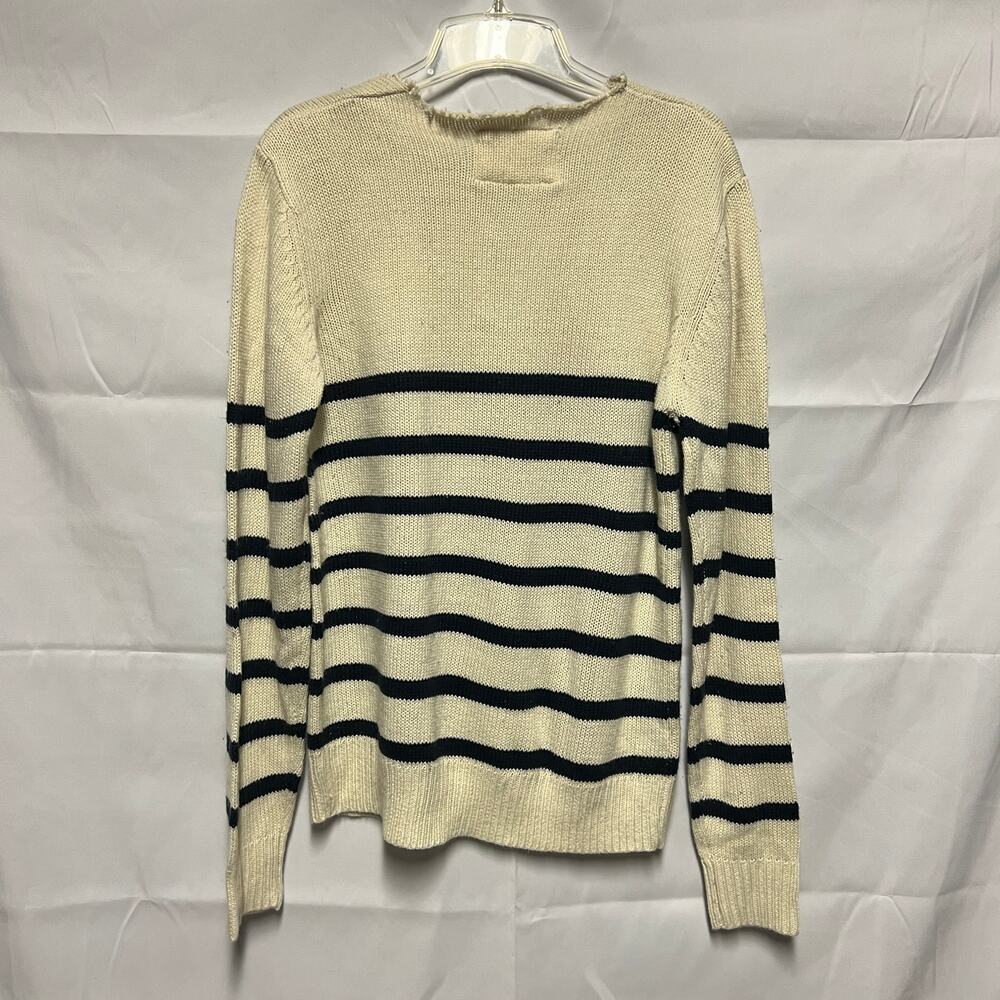 Amnesia Men's Striped V-Neck Pullover Knit Sweater Size Medium - Picture 4 of 8